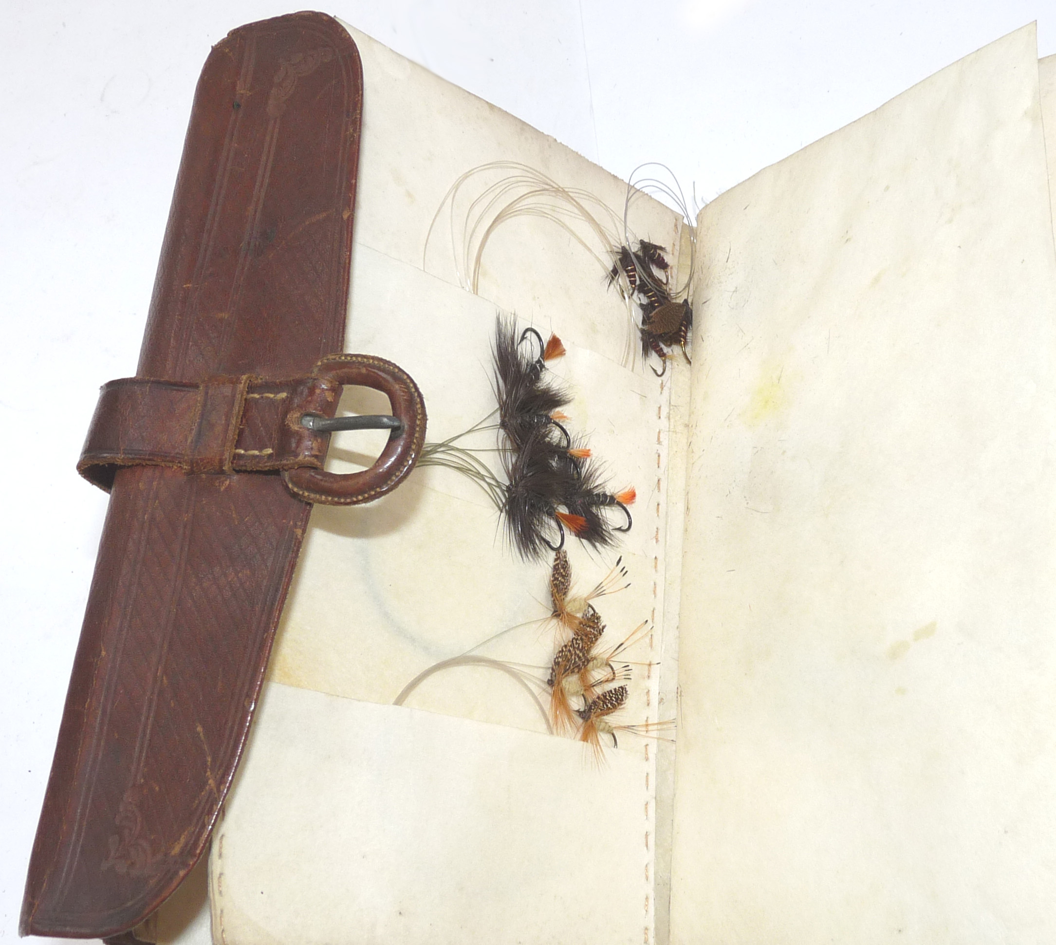 J S Holroyd Fishing Rod & Tackle 59 Gracechurch Street, antique leather fly fishing wallet + gut flies Gary Brooker - Image 8