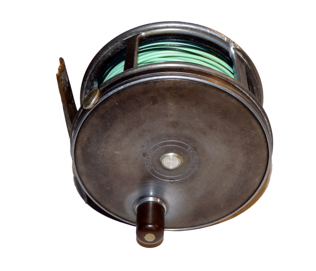 Hardy Perfect 4.5" vintage salmon alloy fly reel with Dup MK2 check - Image 2