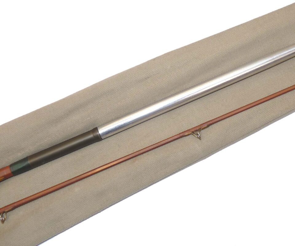 Alternative view of Davenport & Fordham ‘The Ivens Ravensthorpe’ 9’ 4” split cane trout fly rod staggered ferrule
