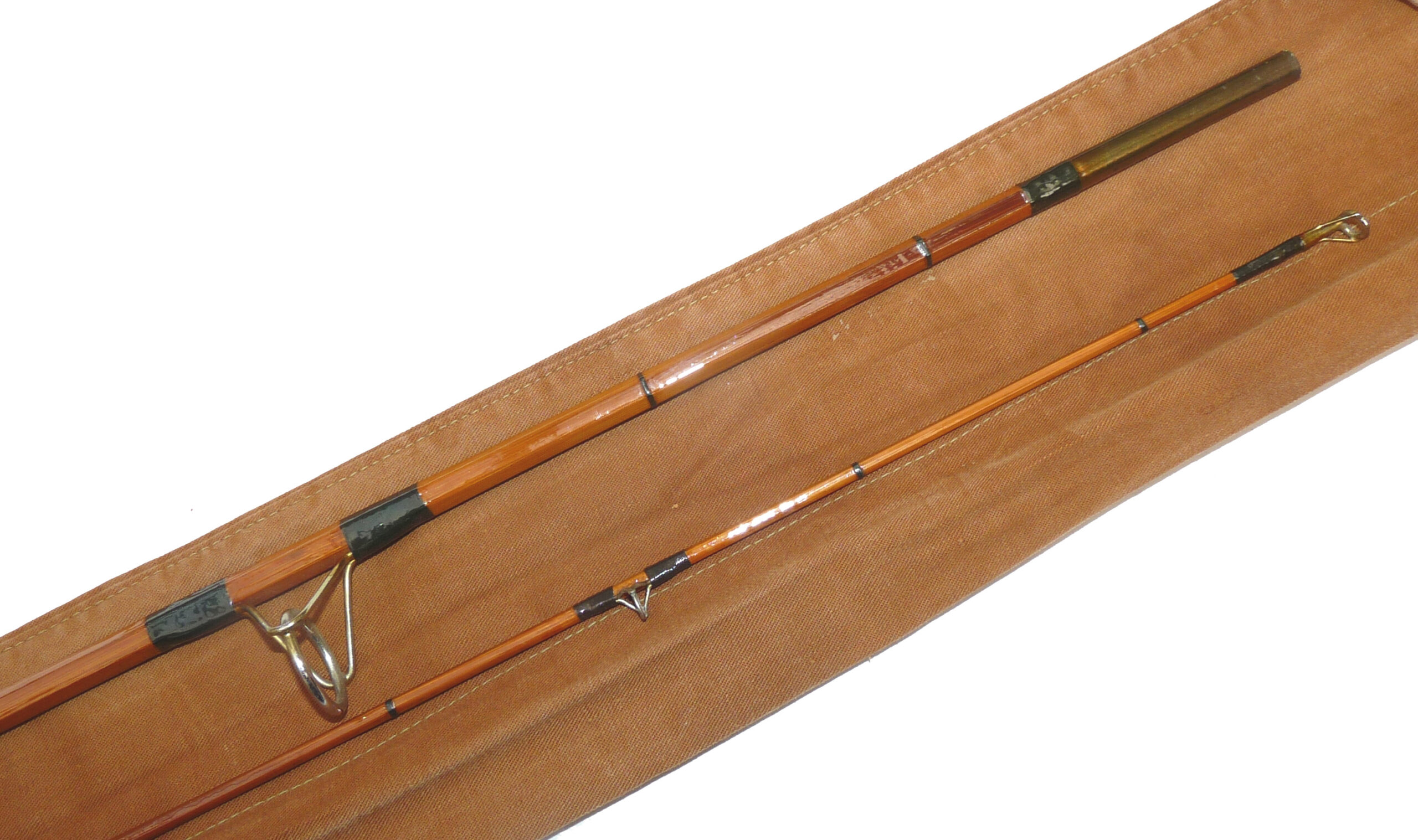 James Bayne of Callander, Scotland 7’ 2 piece split cane spinning rod for trout char salmon and pike - Image 2