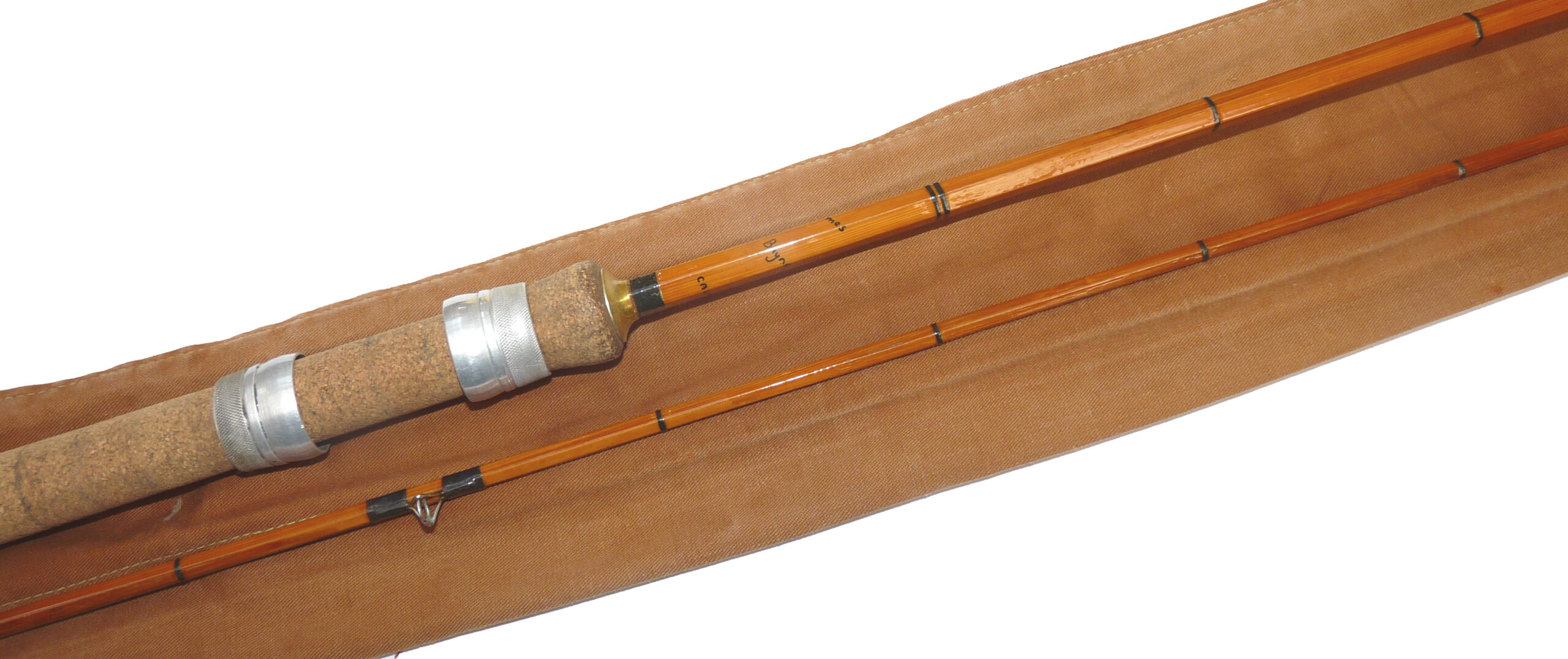 James Bayne of Callander, Scotland 7’ 2 piece split cane spinning rod for trout char salmon and pike
