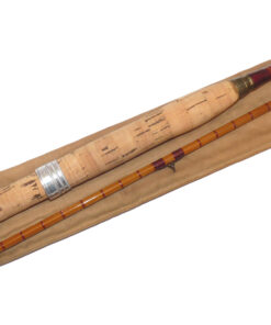 E. Kerry of Pickering, York 9’ two piece split cane trout fly rod with original bag, circa 1940s