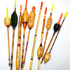 10 Mark Price hand made coarse fishing floats dated 2003 Avon chub barbel perch bobbers