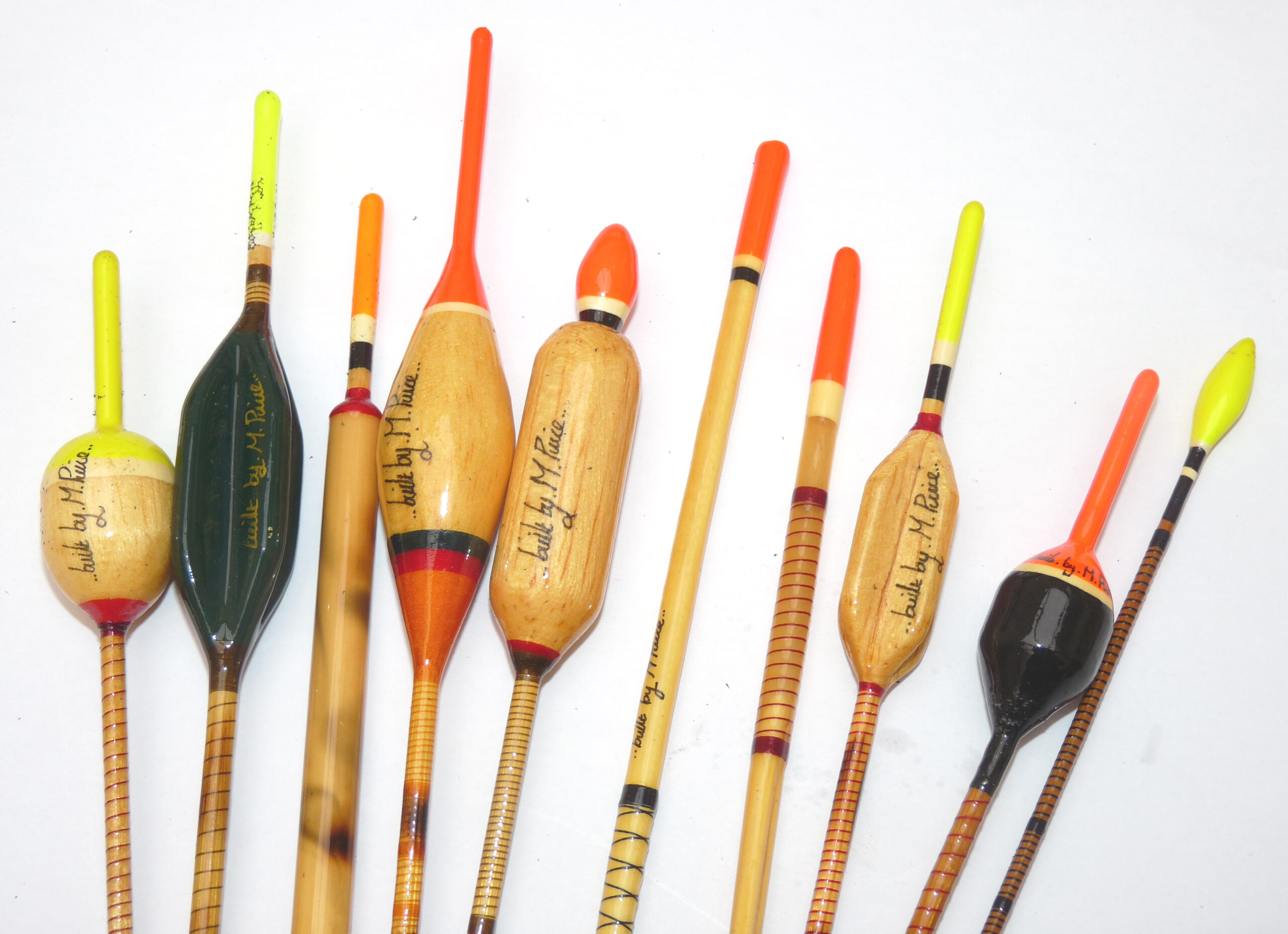 10 Mark Price hand made coarse fishing floats dated 2003 Avon chub barbel perch bobbers Lot 6 - Image 2