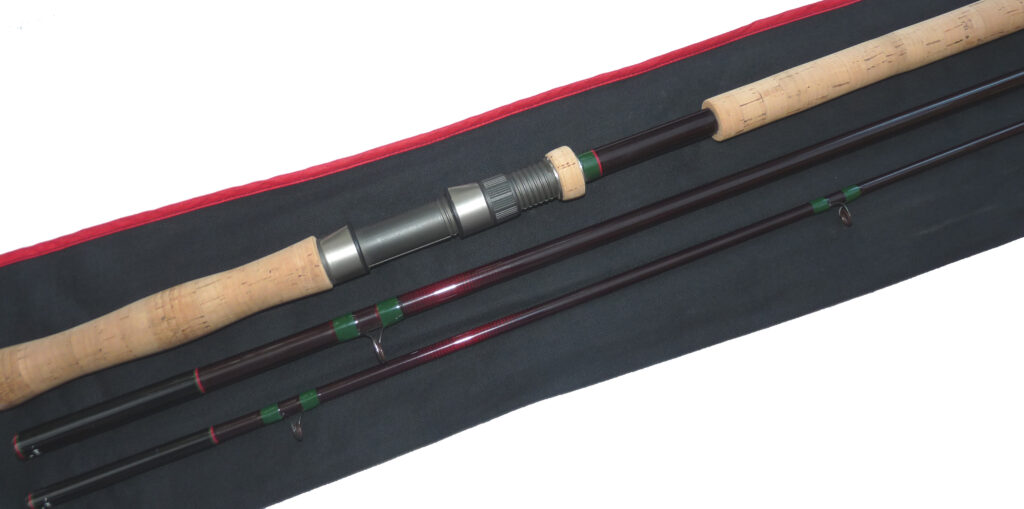 Michael Marshall Grand Prix 14’ 3pce carbon salmon Spey rod, #12 DT distance fly