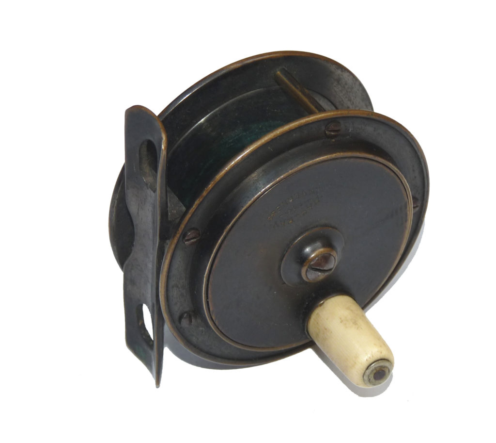 MacLeay of Inverness 2.5" little all brass Hercules pattern dry fly reel with all its bronzing c 1900 - Image 3