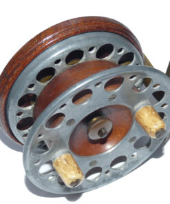 Marston Crossle Patent rare 3” wood brass alloy combination starback reel,