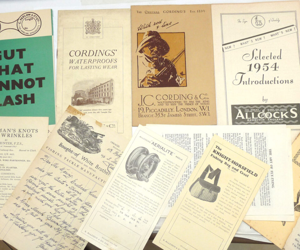 Farlow Cordings Peek Milwards Hardy vintage paper collectable catalogues and adverts