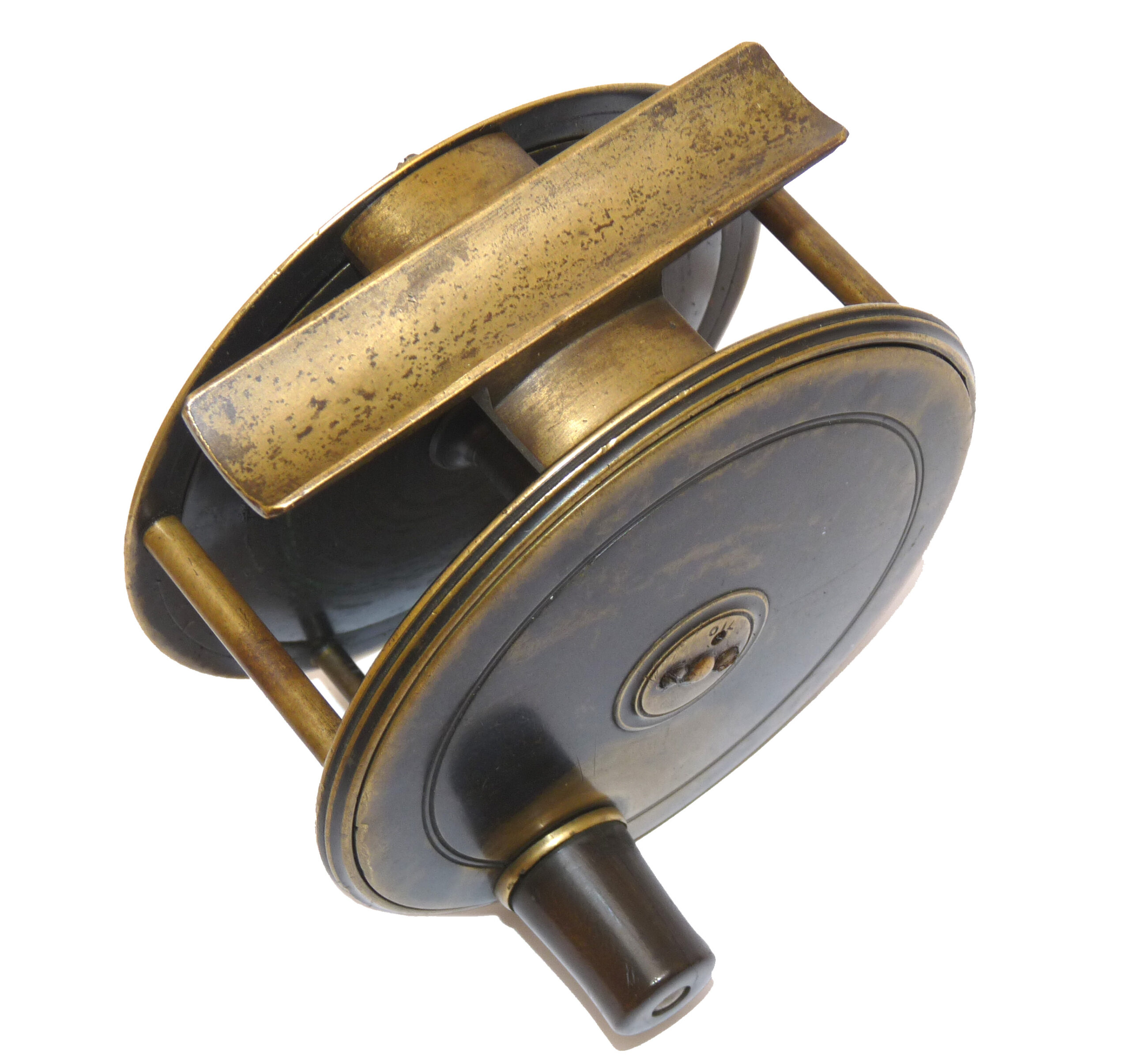 Chas Farlow & Co. Makers 191 Strand London.” Patent Lever 4" all brass salmon fly reel pre 1900 - Image 3