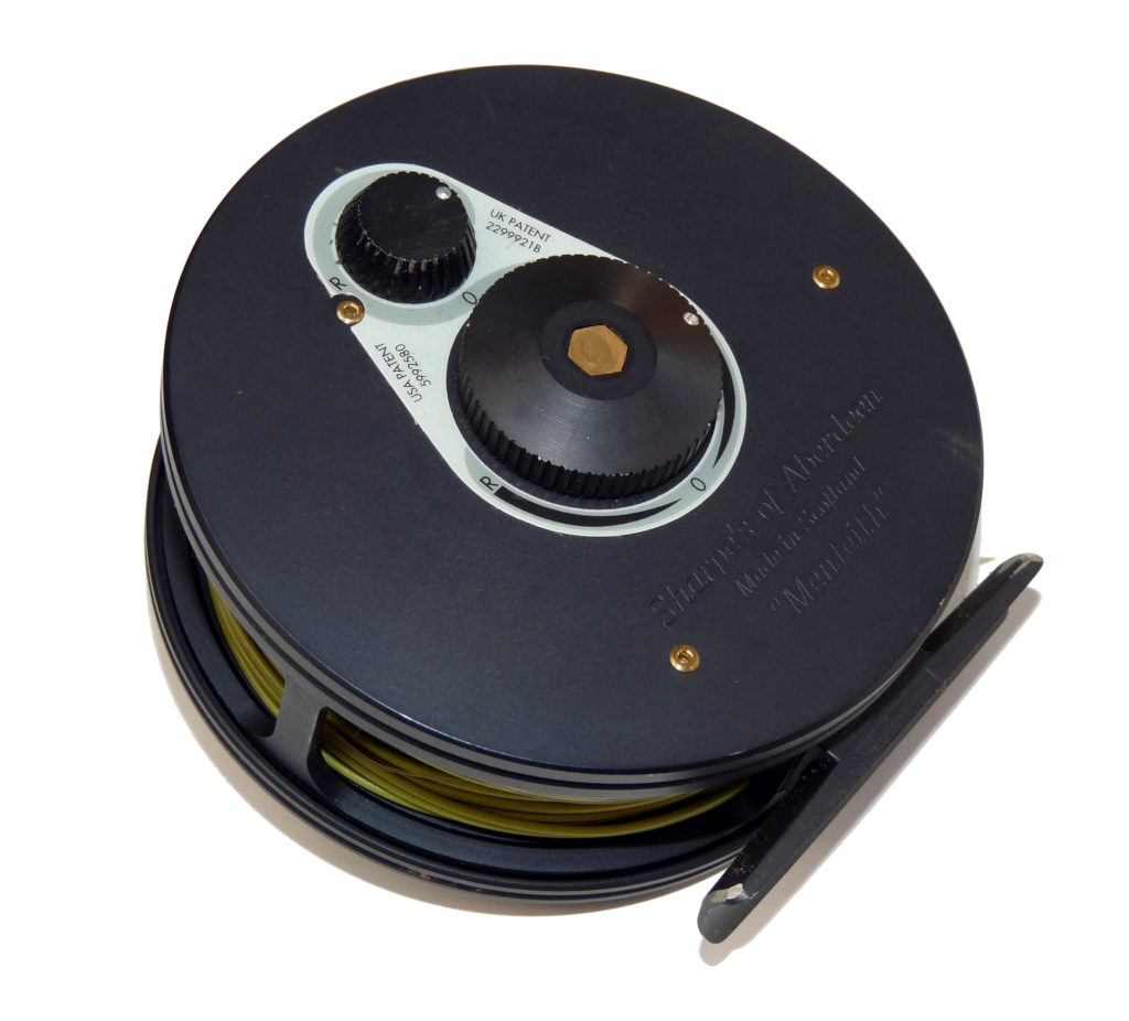 Sharpes of Aberdeen The Menteith Scottish hand built alloy fly reel LRW RWH with Rio line & bag