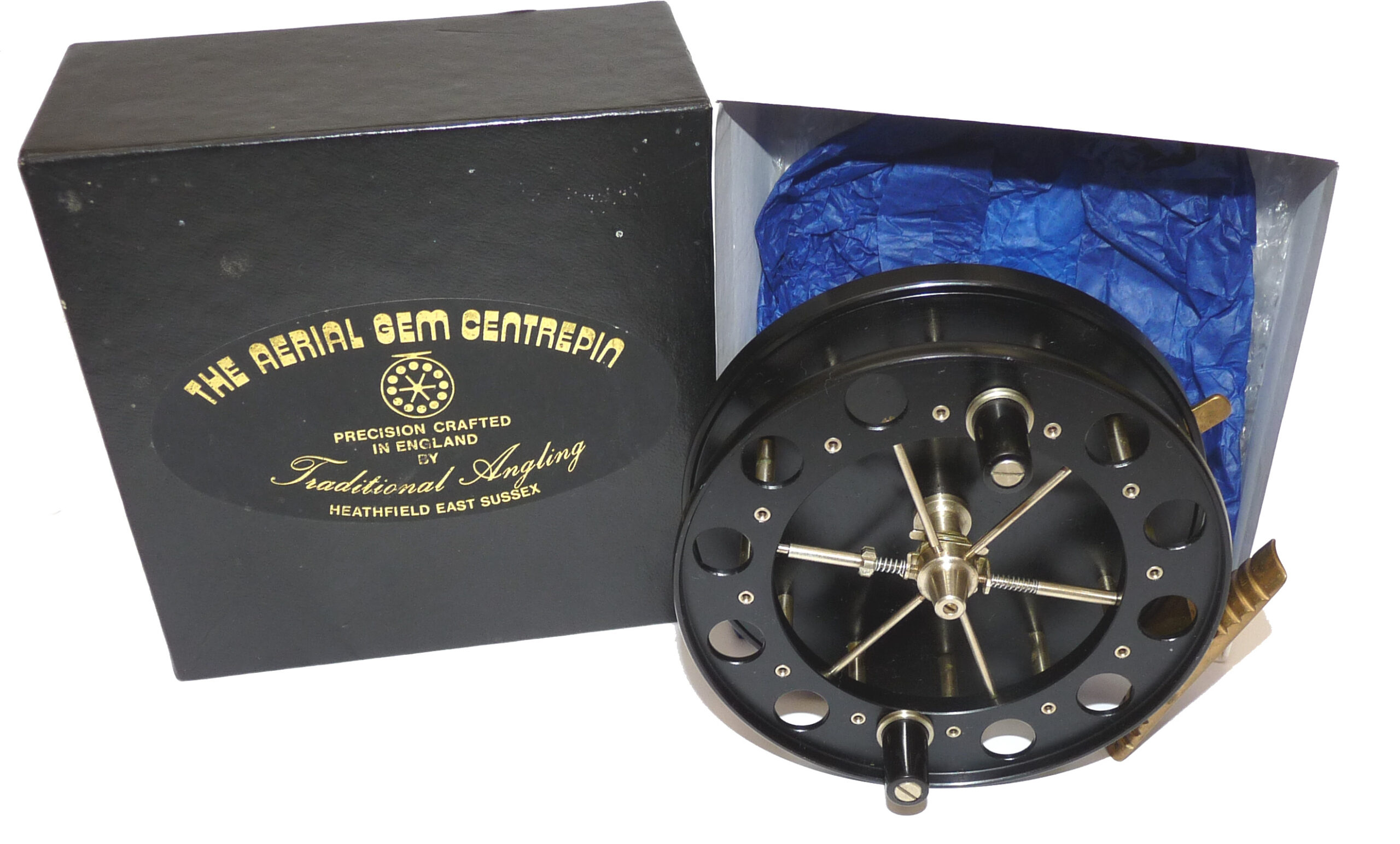 Richard Carter The Aerial Gem Ltd edition 68/1995 4.5" centrepin trotting reel with box