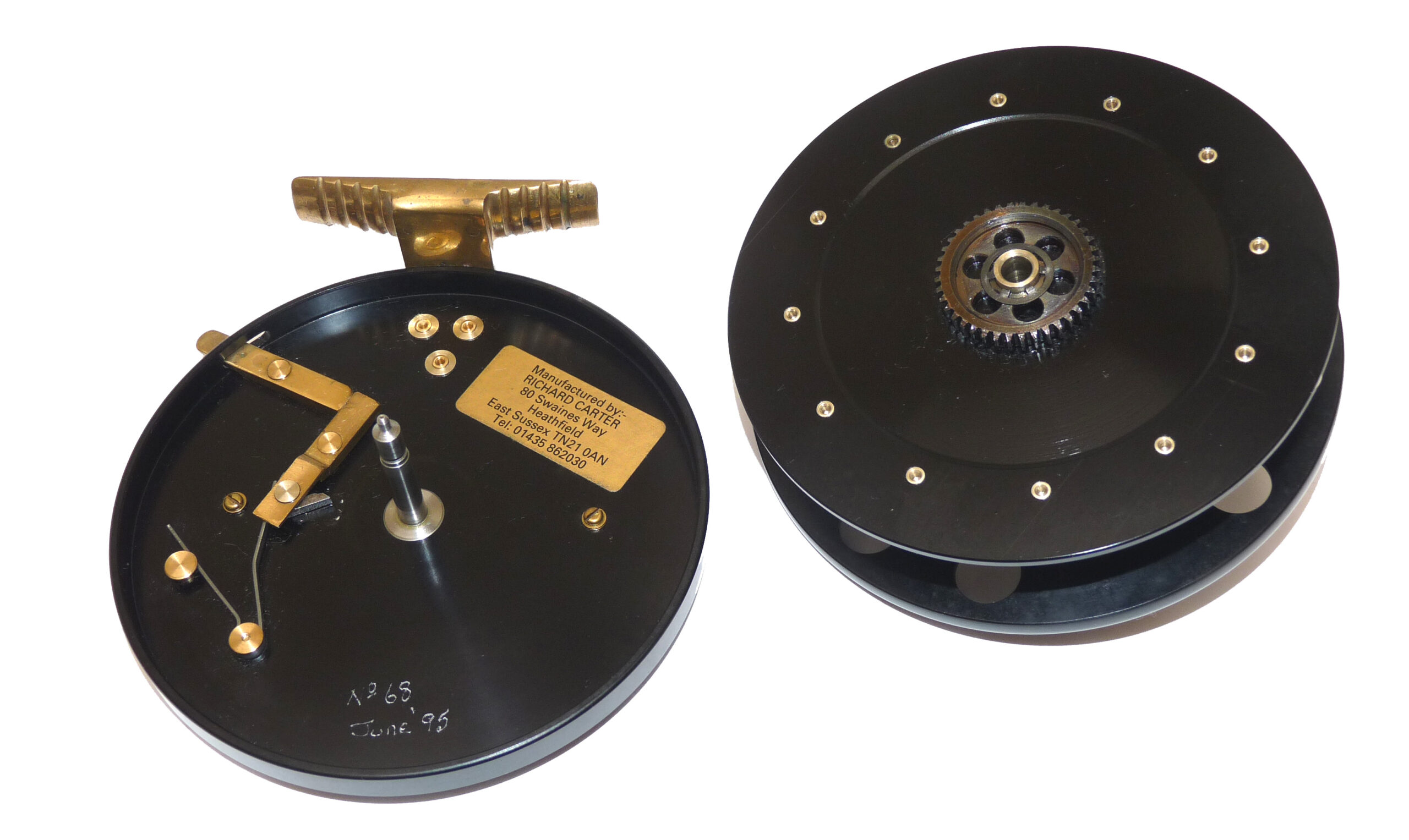 Richard Carter The Aerial Gem Ltd edition 68/1995 4.5" centrepin trotting reel with box - Image 4