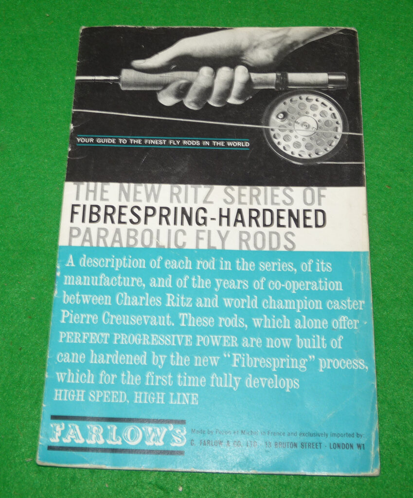 Ritz Series Fibrespring Parabolic Hardened rod pamphlet for collector, rare!