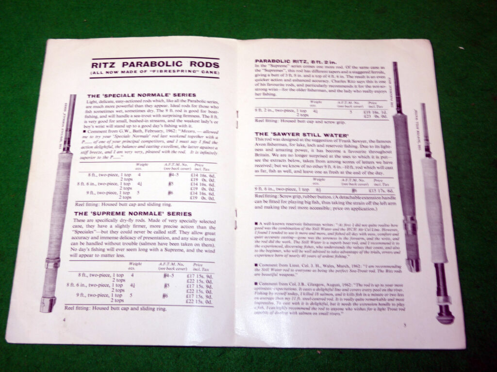 Ritz Series Fibrespring Parabolic Hardened rod pamphlet for collector, rare! - Image 3
