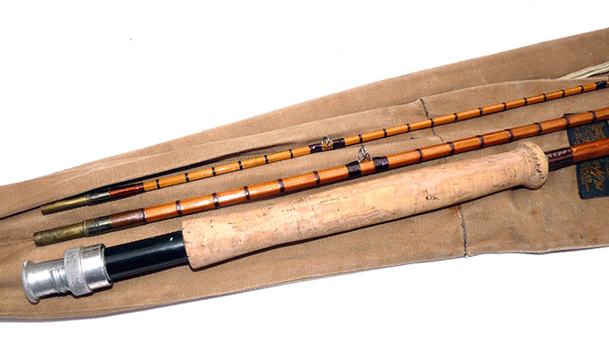 Sharpe's Scottie 9' 6" 3-piece split cane fly rod & original bag