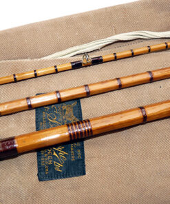 Alternative view of Sharpe's Scottie 9' 6" 3-piece split cane fly rod & original bag