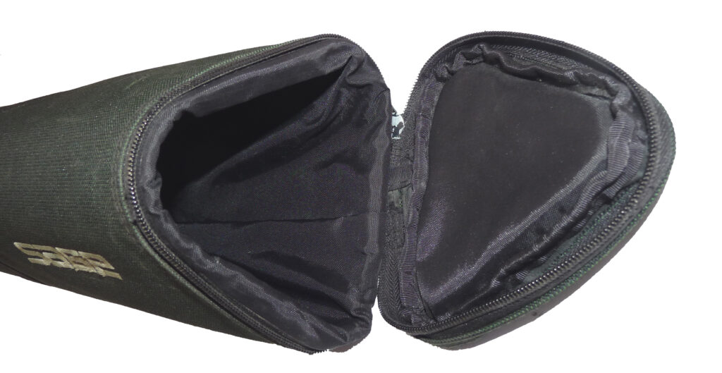 Sage cordura covered triangluar rod travel tube 43" or 110cm long with carry strap - Image 3