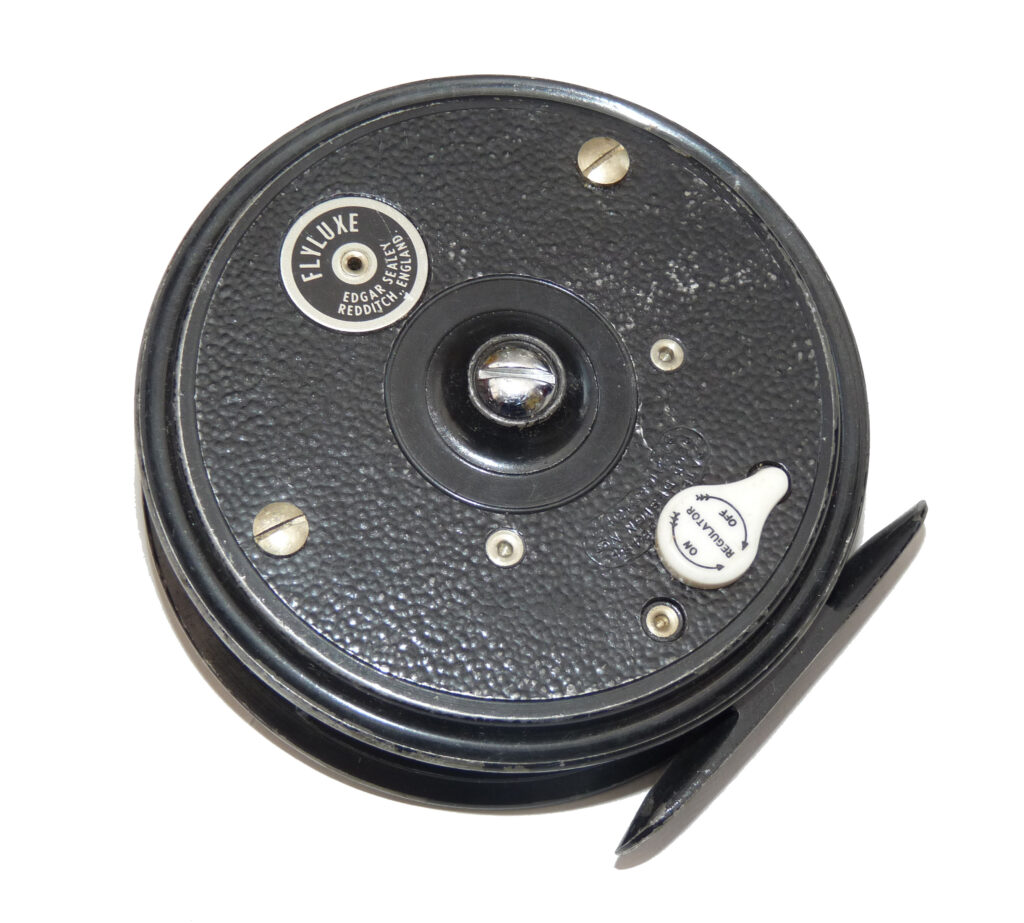 Edgar Sealey of Redditch Flyluxe 3-1/2" vintage alloy fly reel by J W Young with box - Image 3