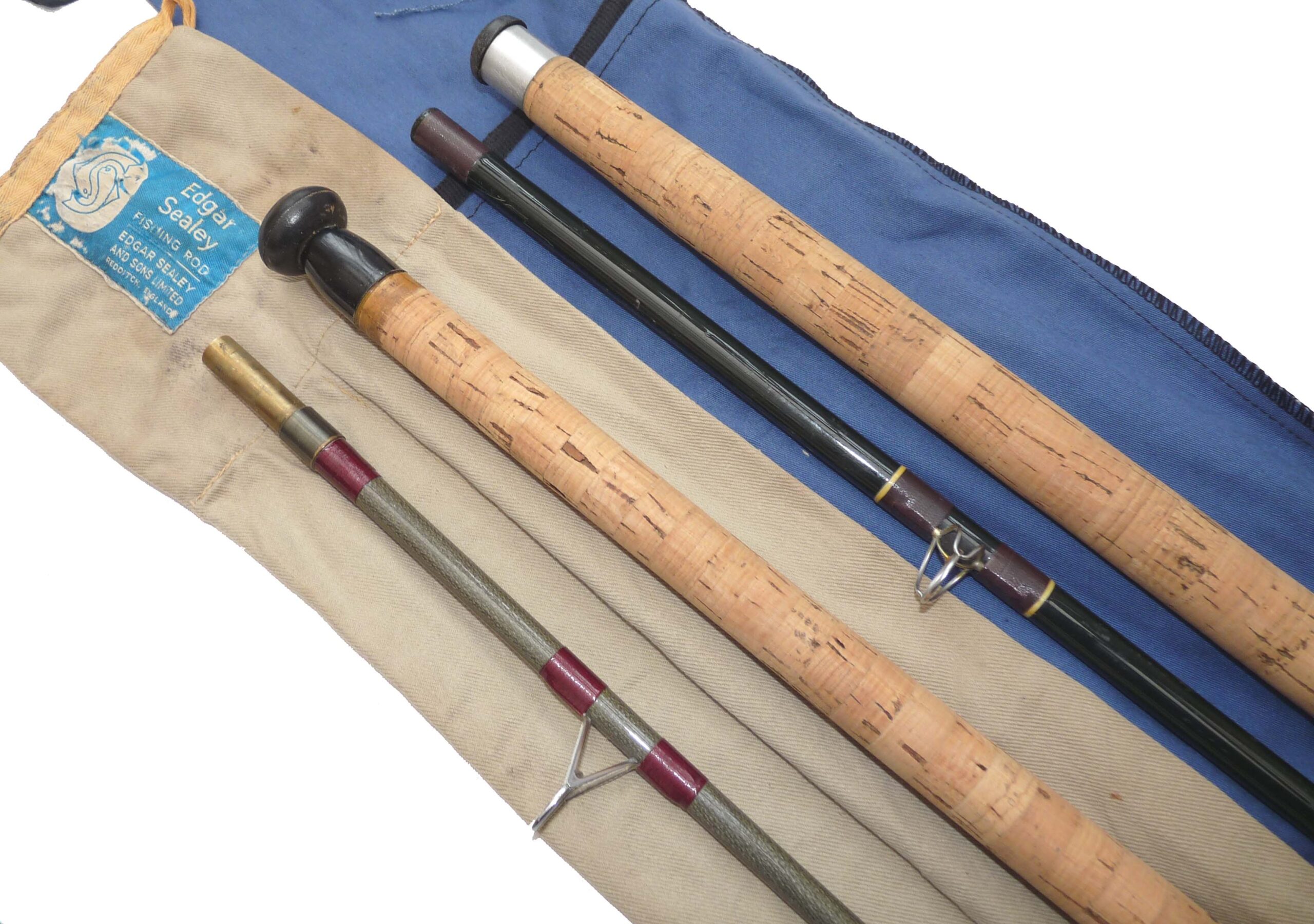 2 Sealey Redditch 9'6 + 10" hollow glass spinning rods for carp salmon + pike or bass - Image 4