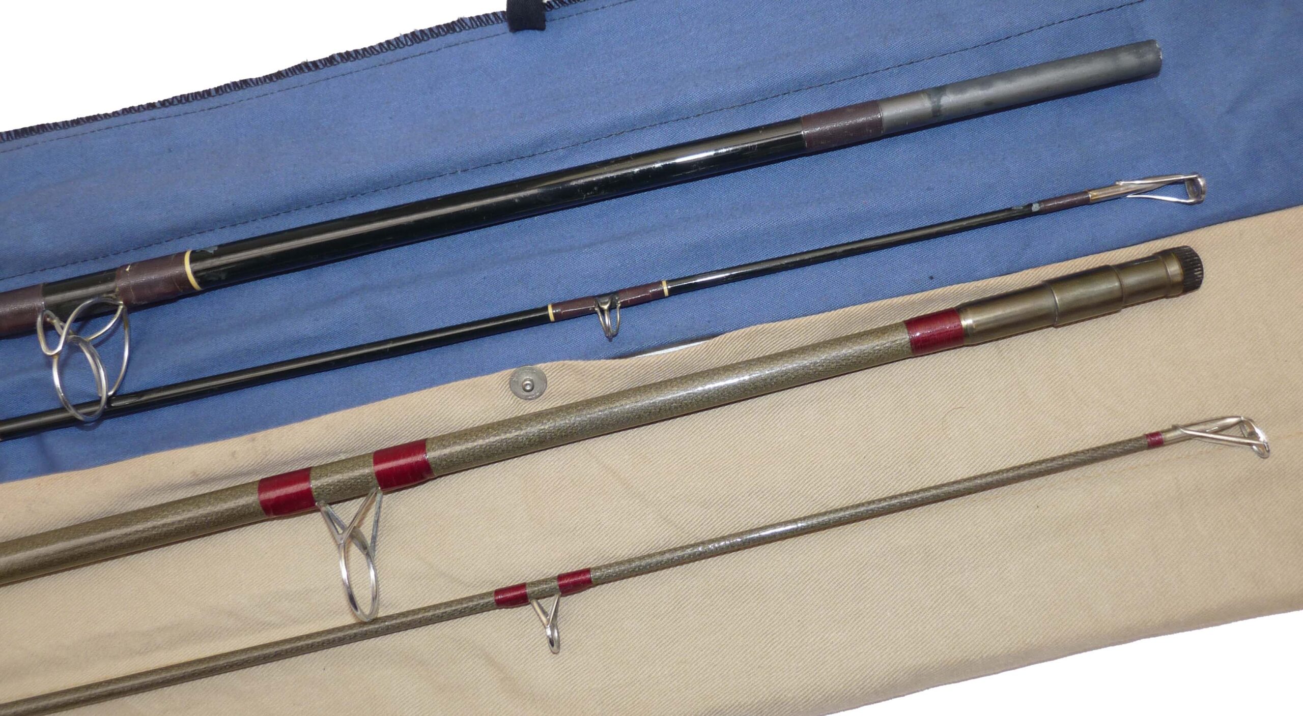 2 Sealey Redditch 9'6 + 10" hollow glass spinning rods for carp salmon + pike or bass - Image 2