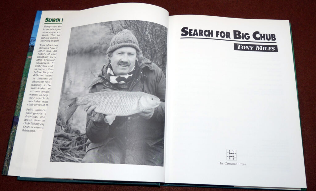 Alternative view of Search for Big Chub, Tony Miles, 1996 1st edition fishing book