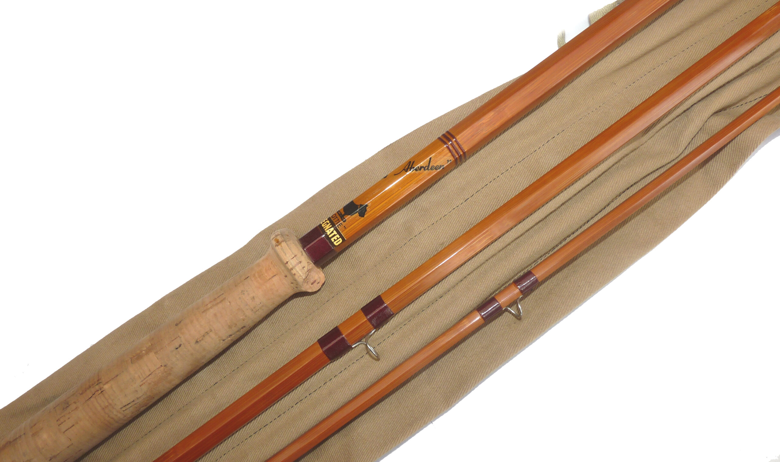 Sharpe’s of Aberdeen “The Aberdeen” 13’ 3-piece impregnated cane salmon fly rod line #9