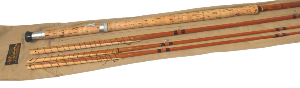 J Sharpes of Aberdeen for Farlow 14' spliced joint cane salmon fly rod - Image 3