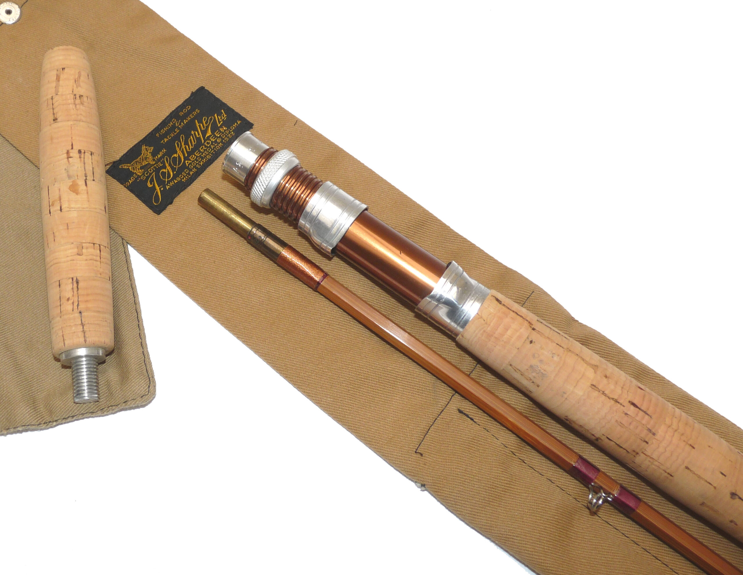 Sharpes of Aberdeen ‘The Scottie’ for Farlow, 9’ 6” 2-piece impregnated cane fly rod - Image 4