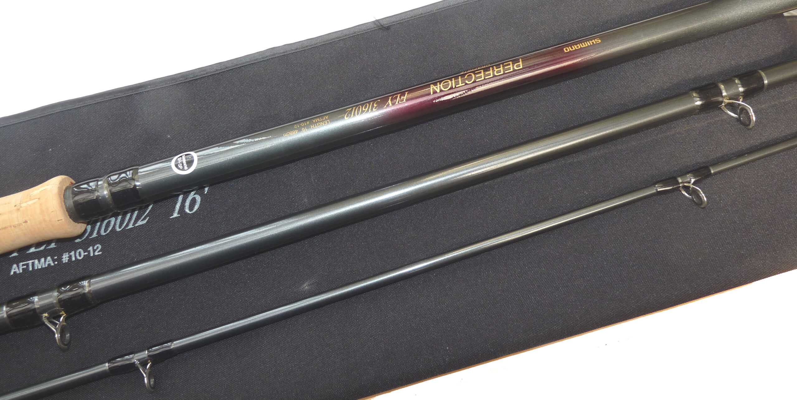 Shimano Perfection Graphite 16' three-piece salmon fly rod & makers bag Shimano Perfection Graphite 16' three-piece salmon fly rod & makers bag