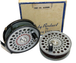 Hardy The St Aidan alloy salmon fly reel, spare spool lines & original card box