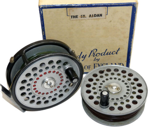 Hardy The St Aidan alloy salmon fly reel, spare spool lines & original card box