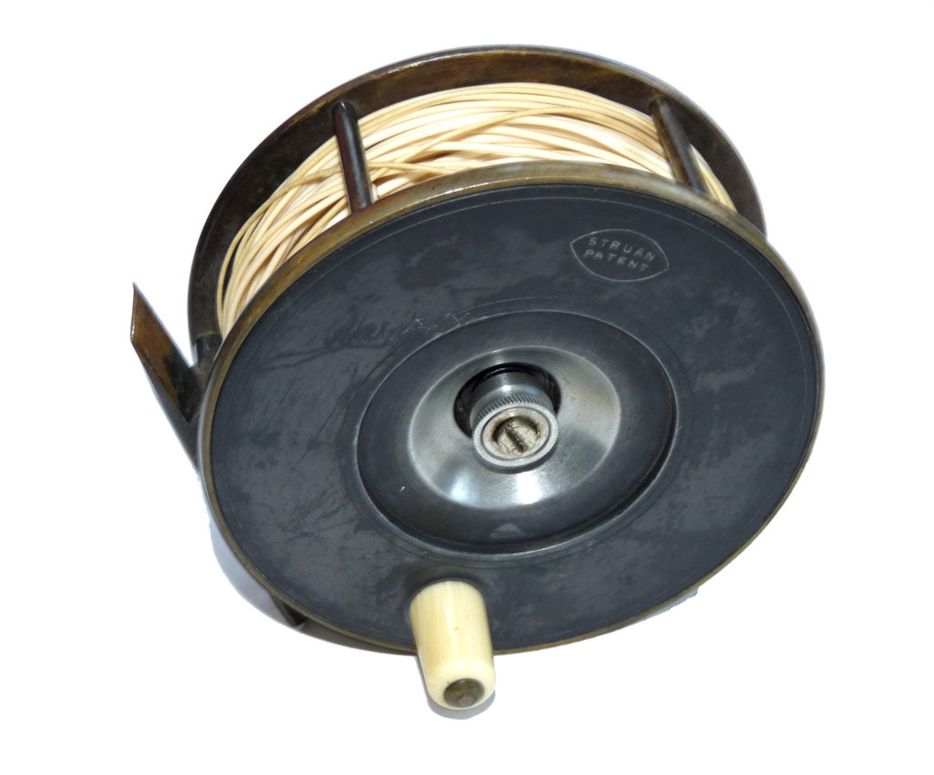 Struan Patent 4.5" bronze brass vintage salmon brake fly reel in superb condition - Image 2