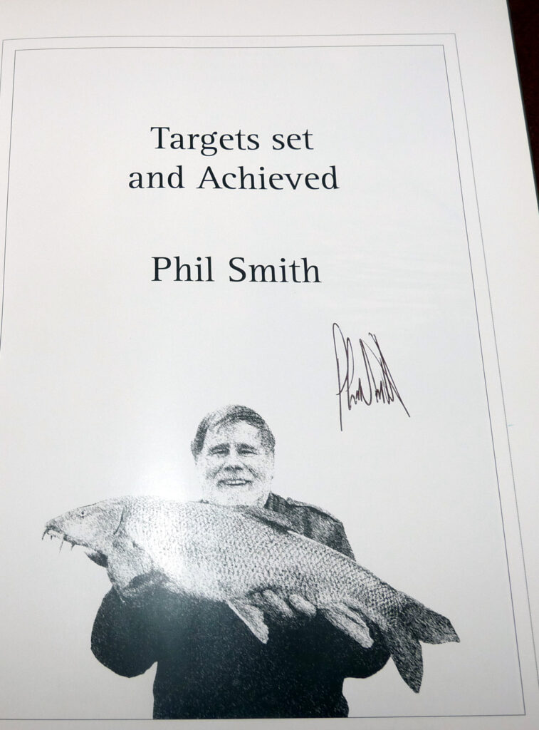 Alternative view of Targets Set and Achieved, Phil Smith, 2011 author signed 1st ed fishing book