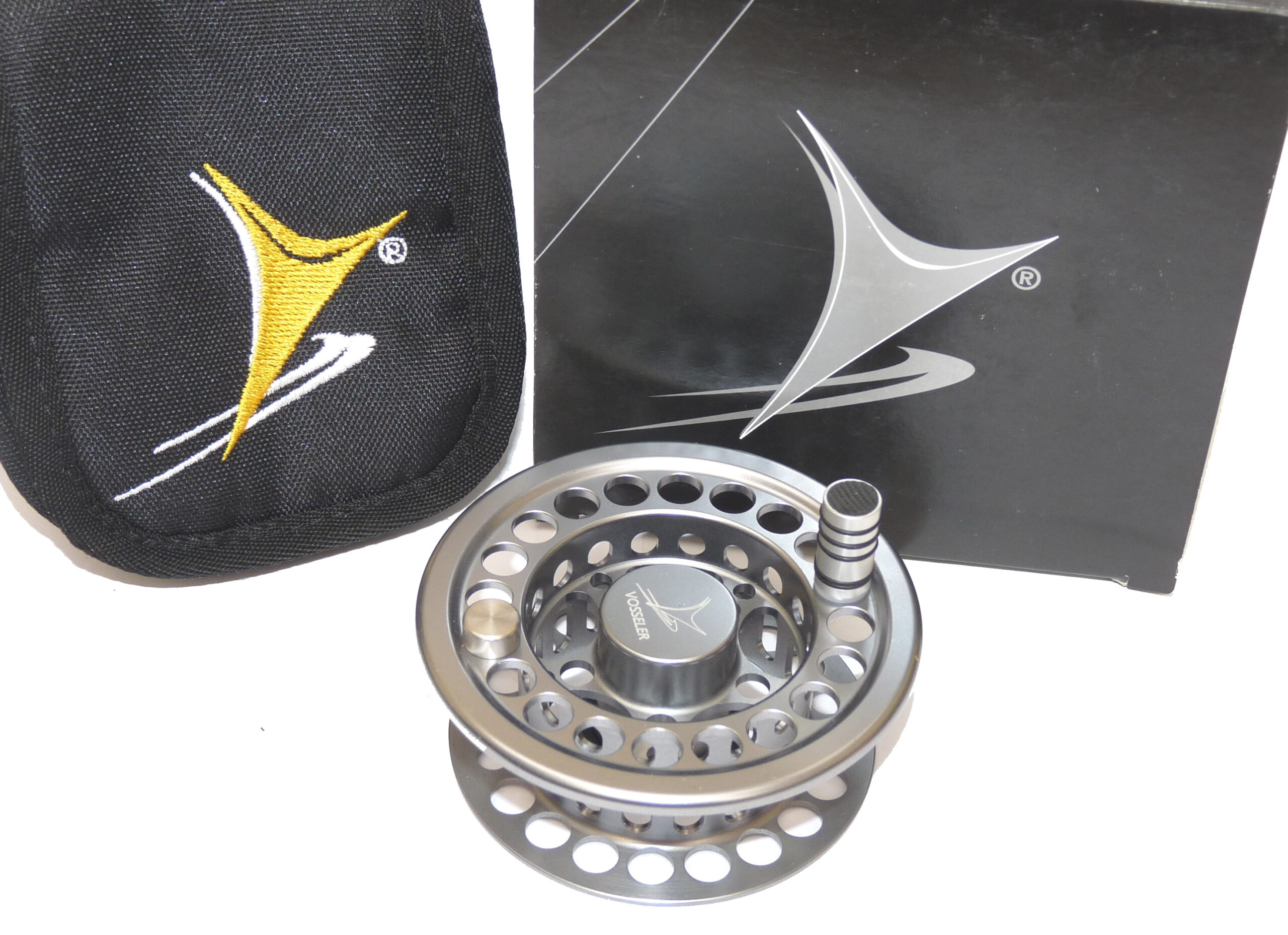 Vosseler Germany DC2- #5/6 Spare spool for large arbour fly reel old shop stock with case + box