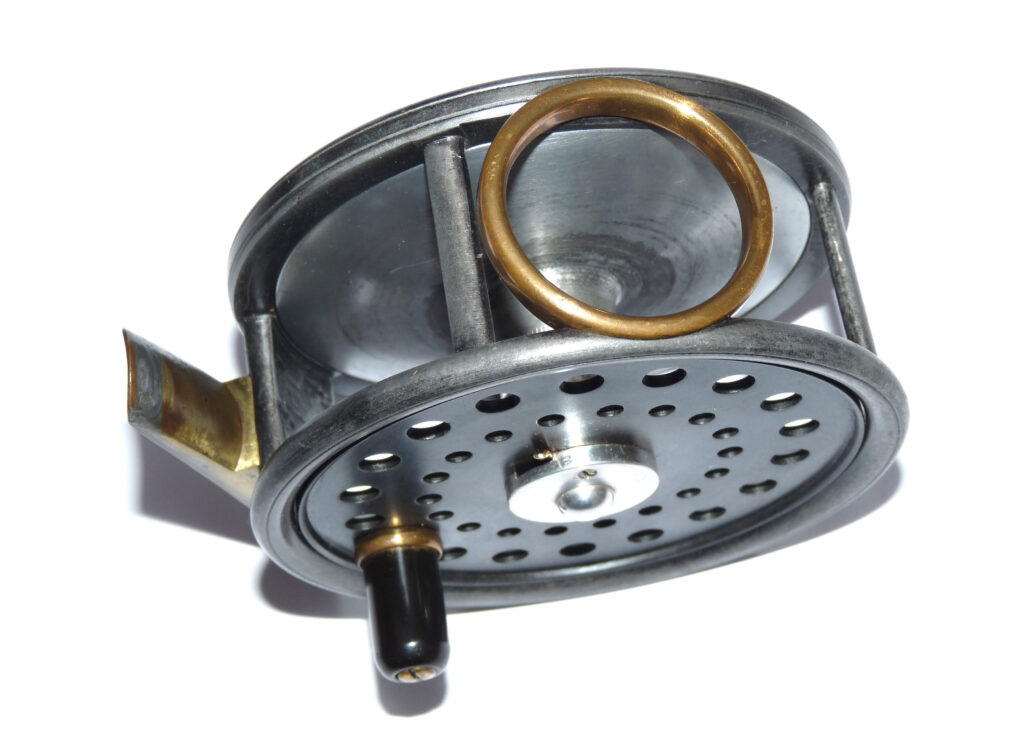 Walker Bampton of Alnwick vintage alloy 4.25" St George pattern salmon fly reel Copper O ring guide - Image 2