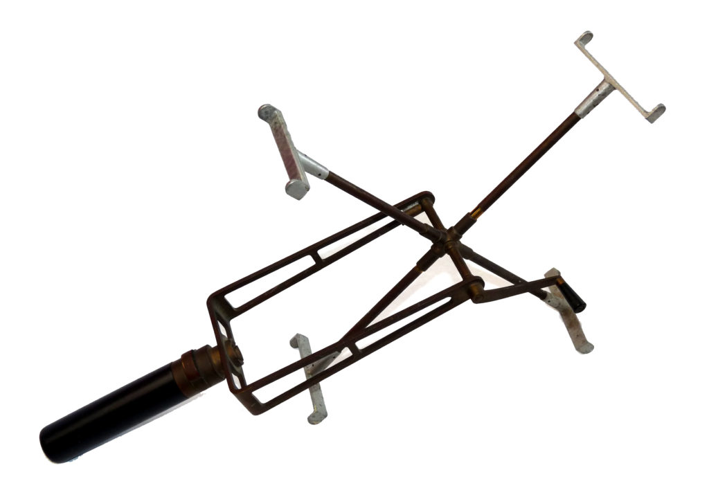 Rare Westley Richards & Co Ltd portable line drier or winder with ebonised handle, c 1920's
