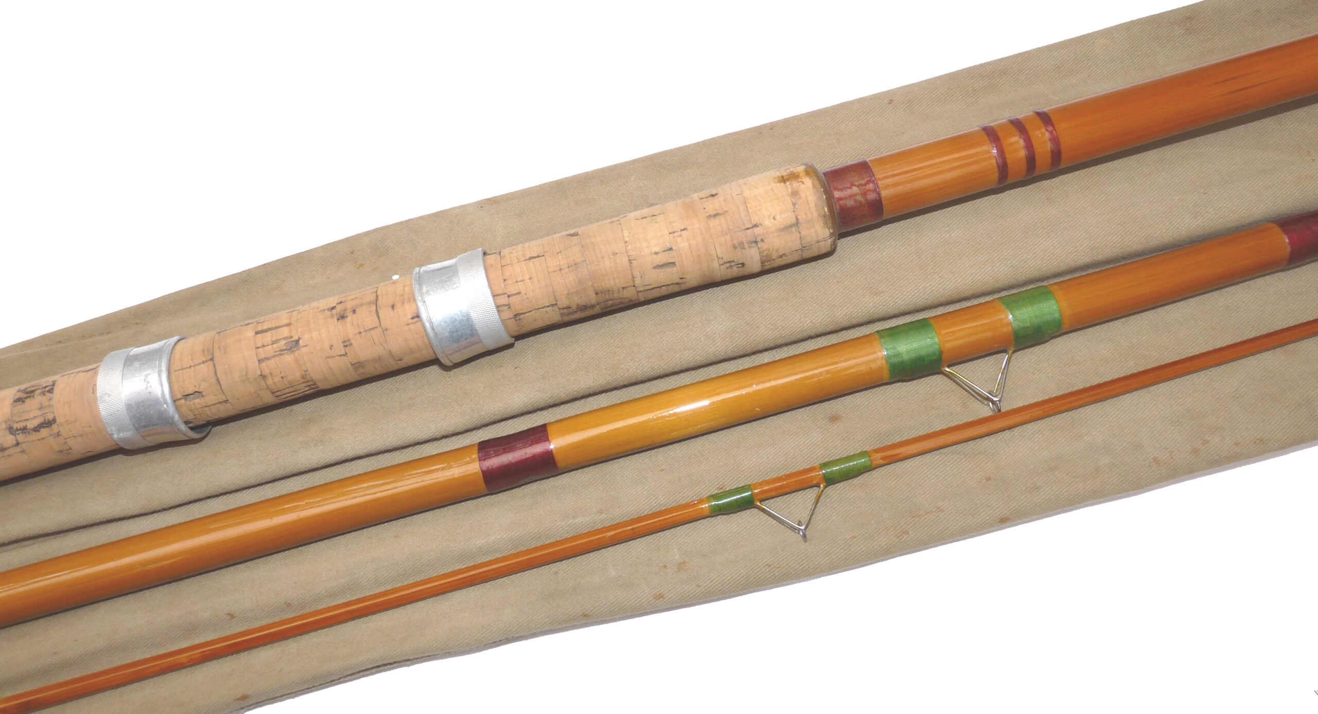 vintage 12’ 3 piece whole cane coarse fishing float & Avon rod spliced cane tip chub barbel tench - Image 3