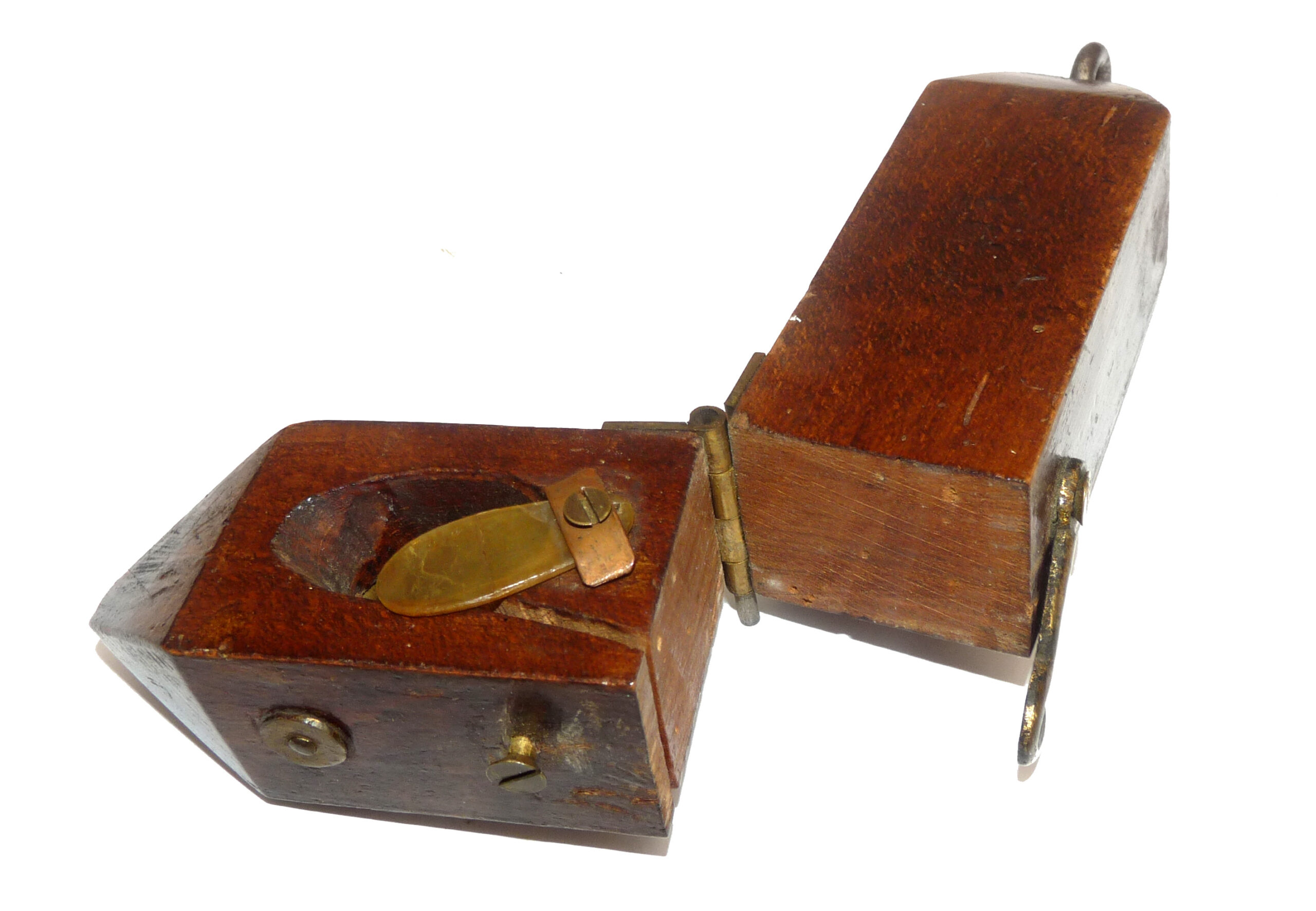 Rare antique hinged wooden tackle releaser for collector - Image 4