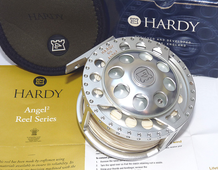 Hardy Angel 9/10 large arbor salmon fly reel, mint with Wulff SP9F