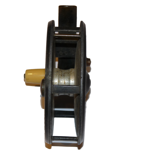 H Simms Newcastle Heatons 4.5" alloy salmon brake fly reel c 1900 - Image 3