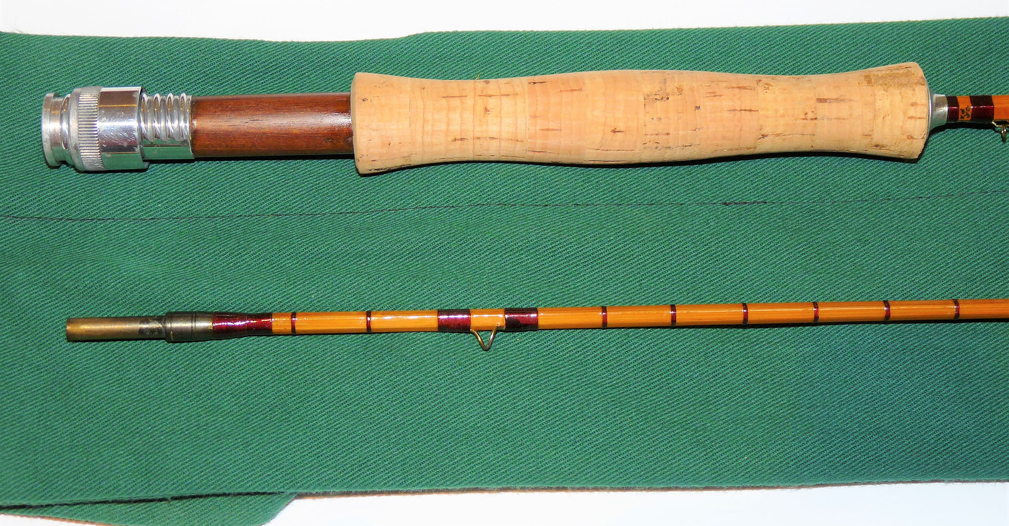 Oliver's 6' 4" two piece cane 'Light Trout Perfection' rod line #4 ex rare - Image 6