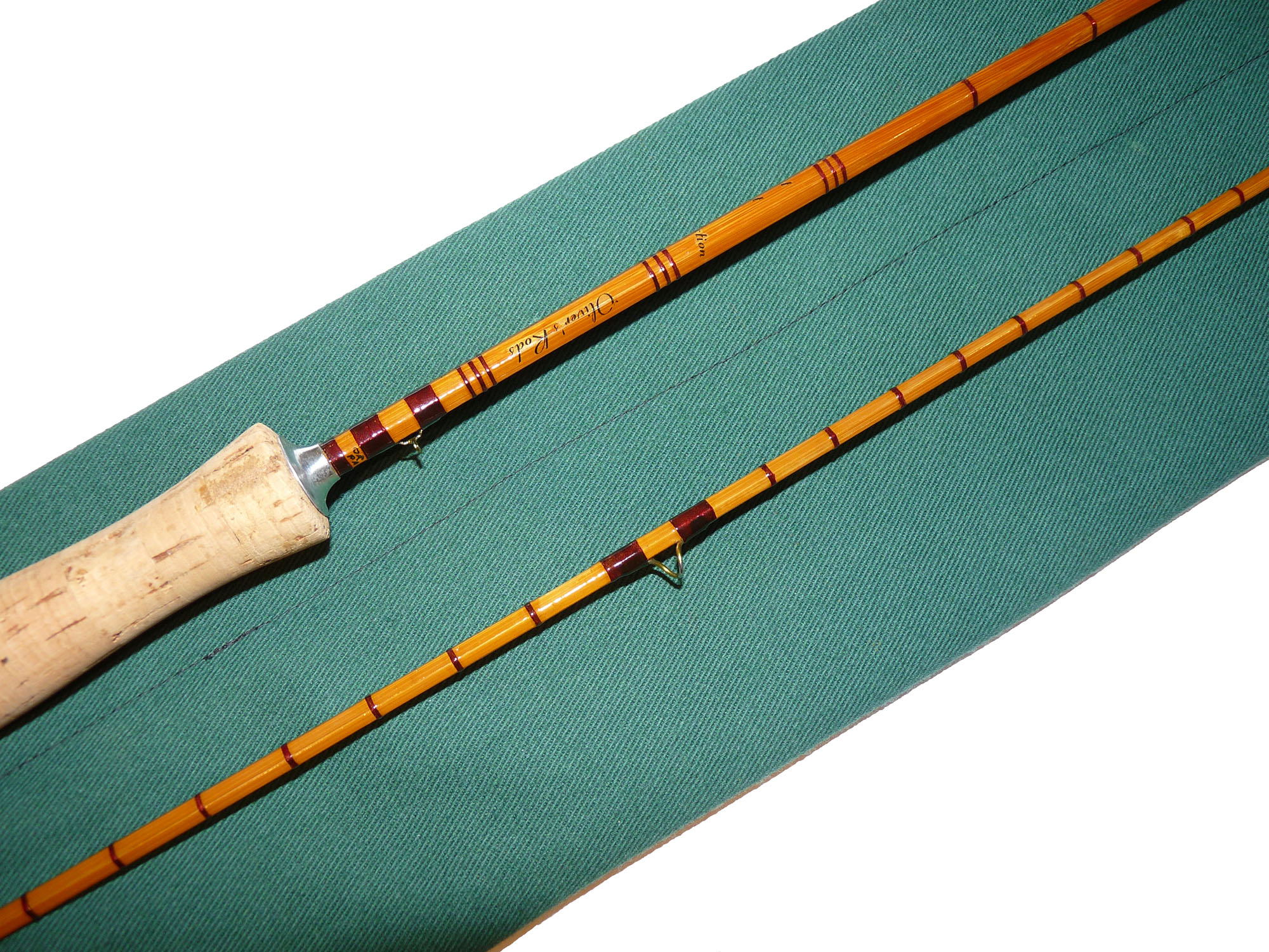 Oliver's 6' 4" two piece cane 'Light Trout Perfection' rod line #4 ex rare - Image 7