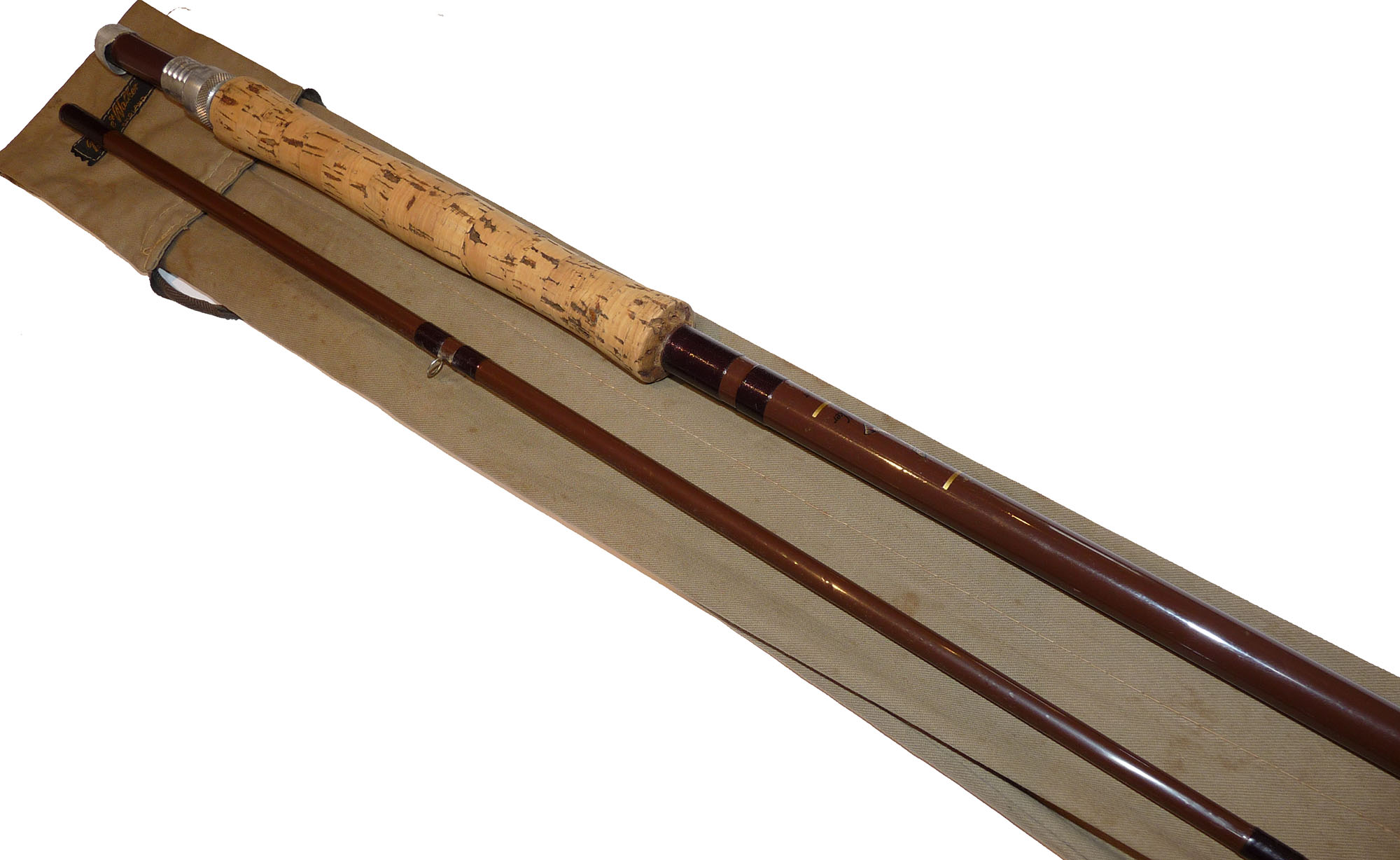 Bruce & Walker 9' 2" two piece Ultra Light trout fly rod line #8 with bag - Image 2