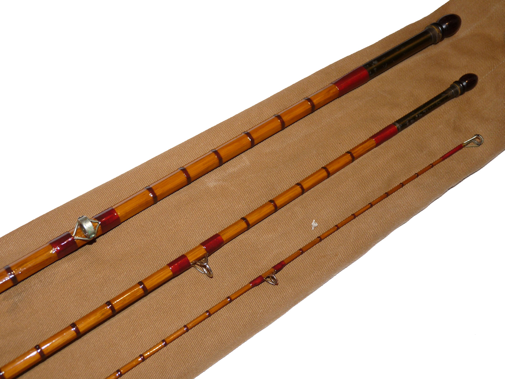 Hardy 12' split cane Gold Medal three piece salmon rod line #10/11 with bag - Image 5