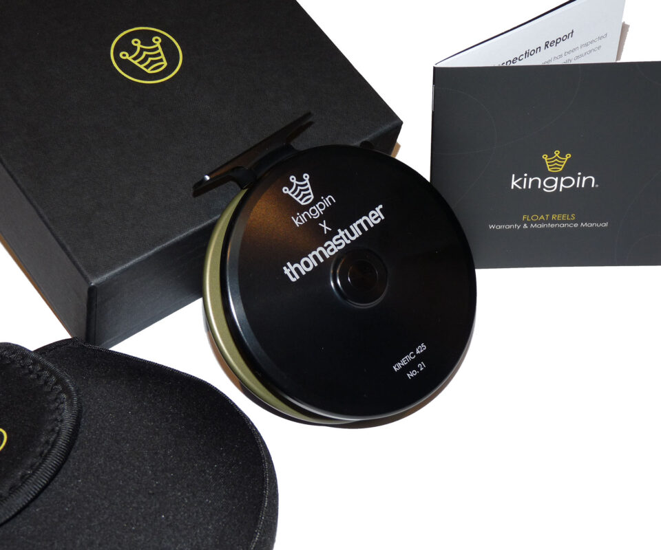 TT Classic Kinetic 425 Kingpin centrepin reel in limited edition olive green