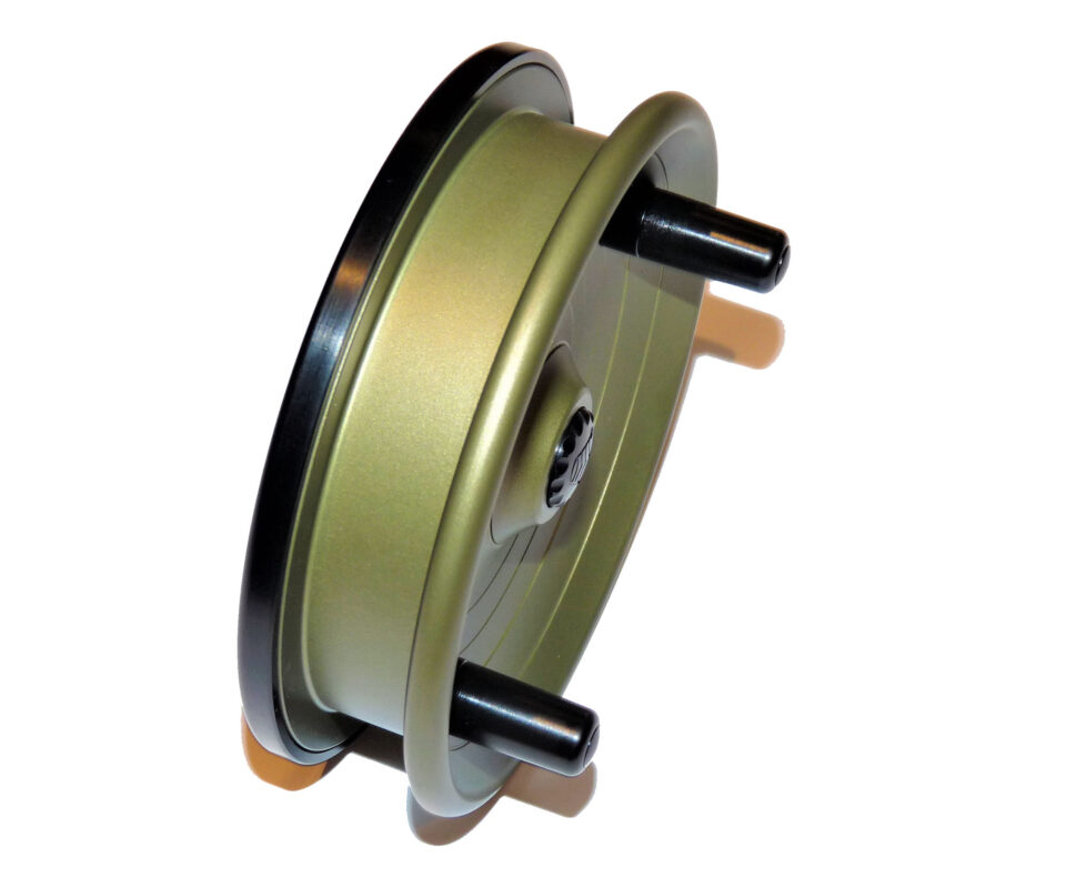 TT Classic Kinetic 425 Kingpin centrepin reel in limited edition olive green