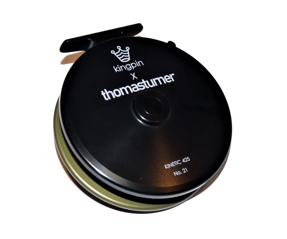 TT Classic Kinetic 425 Kingpin centrepin reel in limited edition olive green