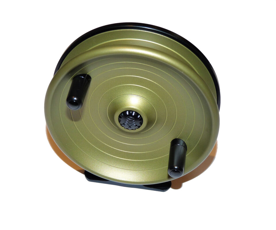 TT Classic Kinetic 425 Kingpin centrepin reel in limited edition olive green