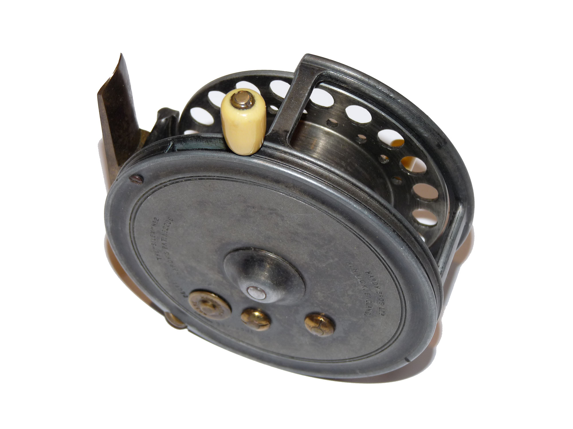Hardy Silex No 2 casting reel 4" with 1/4 rim cut out, super condition - Image 3