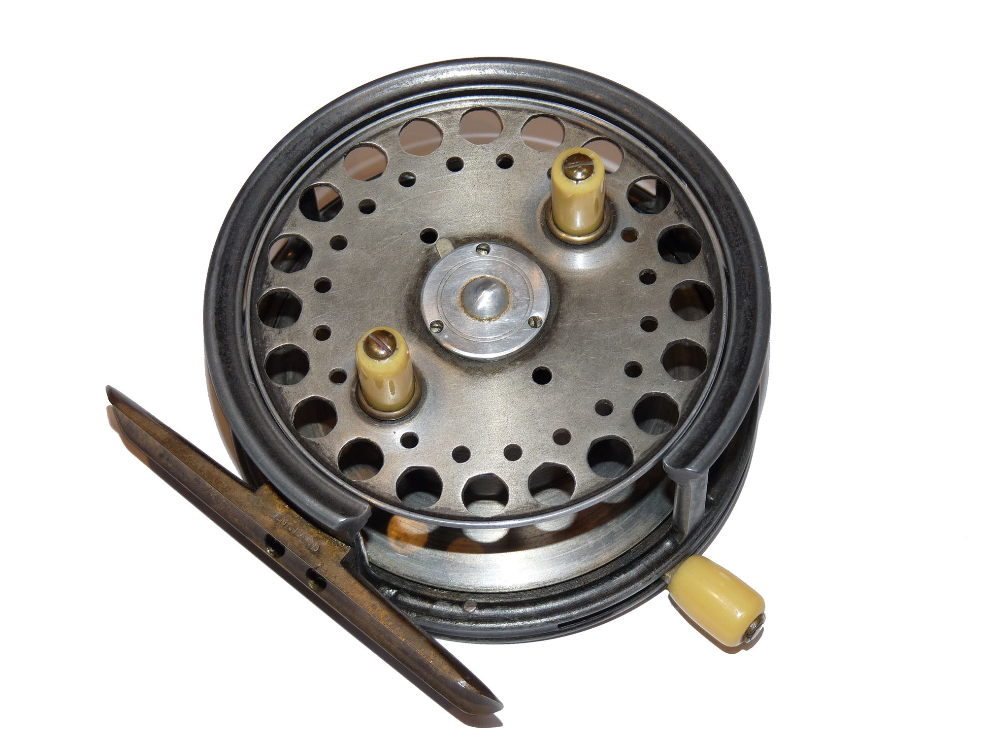 Hardy Silex No 2 casting reel 4" with 1/4 rim cut out, super condition - Image 5